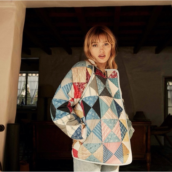 Doen Jackets & Blazers - Doen Sedona Patchwork Printed Quilted Organic Cotton Jacket